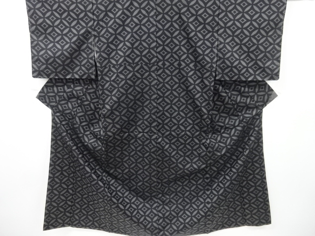 未使用品　七宝模様織り出しお召着物